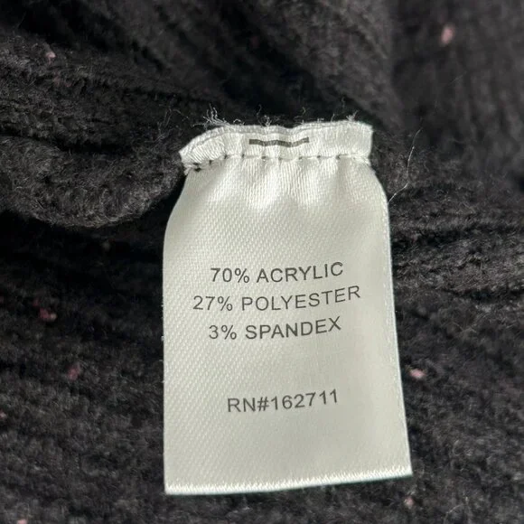 Love Ellie Long Open Cardigan Blue Black Confetti Two Pockets NWOT Size Large - Picture 7 of 11